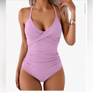 NWT B2prity Lavender One-Piece Swimsuit